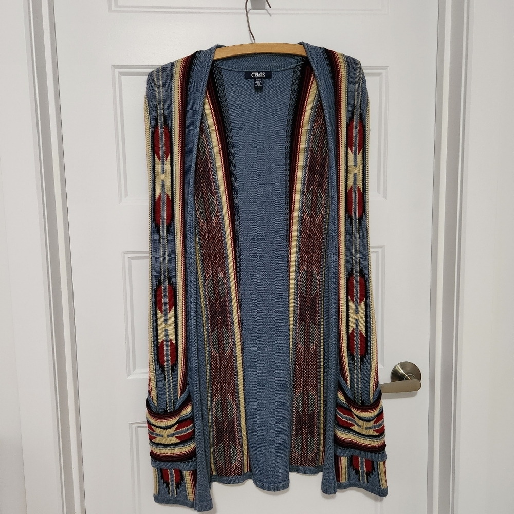 Chaps Sleeveless Cardigan